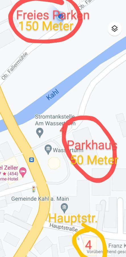 Apartments & Moeblierte Zimmer In Kahl Am Main, Kontaktloser Self Check-In, W-Lan, Schreibtisch, Duschbad, Kuechenzeile, Pkw-Plaetze Zewnętrze zdjęcie